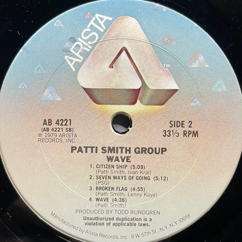 Patti Smith Group - Wave (США 1979г.)
