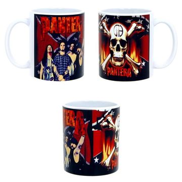 Кружка Pantera группа/череп на флаге конфедерации (737)