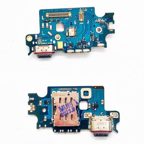 Шлейф для Samsung Galaxy S22+ (S906B) плата системный разъем/разъем SIM/микрофон - Премиум