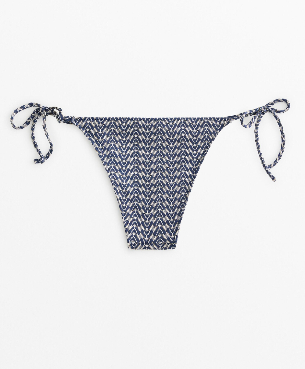 OYSHO Жаккардовые плавки-бикини средней посадки, темно-синий