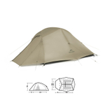 Палатка Naturehike Cloud Up Pro Si 3-местная, алюминиевый каркас, янтарная, артикул CNK2350WS020-3MRS