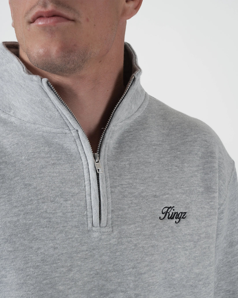Свитшот на молнии KINGZ Script Quarter - Grey