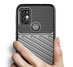 Защитный чехол черного цвета для смартфона Motorola Moto G30, серия Onyx от Caseport