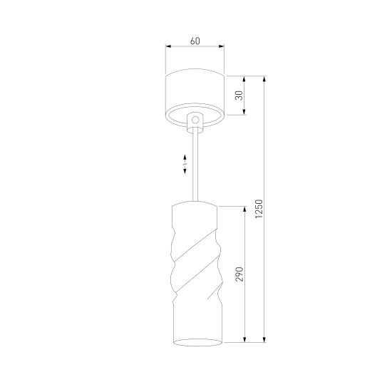 50136/1 LED / подвесной светильник /   черный