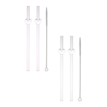 Набор трубочек тм Fntastic с щеточкой, 20 см, стекло, 2 шт