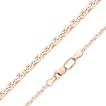 Цепь из красного золота с алмазной гранью (плетение «Якорное плоское»)