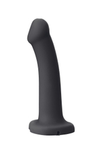 Черный фаллос с имитацией эякуляции Silicon Cum Dildo L - 19,6 см.