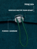 Костюм спортивный женский микровельвет темно-зеленый