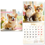 Календарь на скрепке 2025"Пушистые друзья» 23*23 см