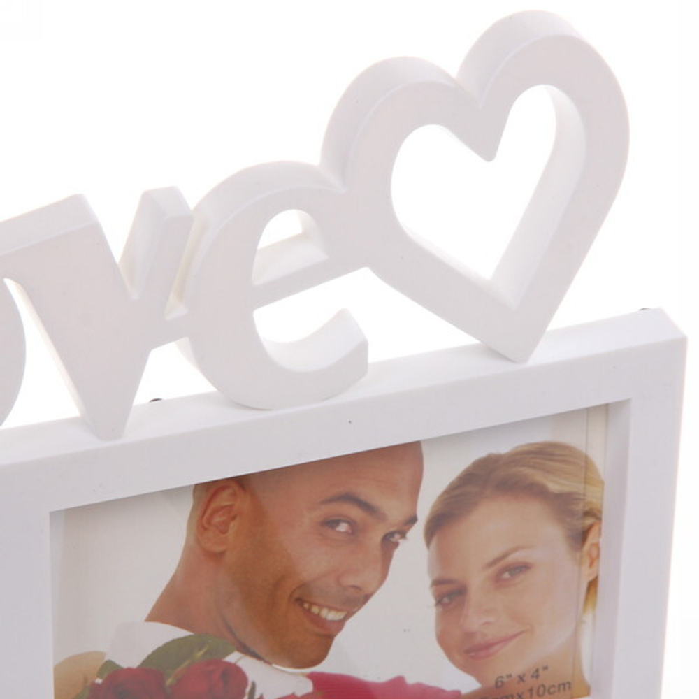 Фоторамка-коллаж 40*21см «Любовь», цвет белый, на 3 фото, пластик