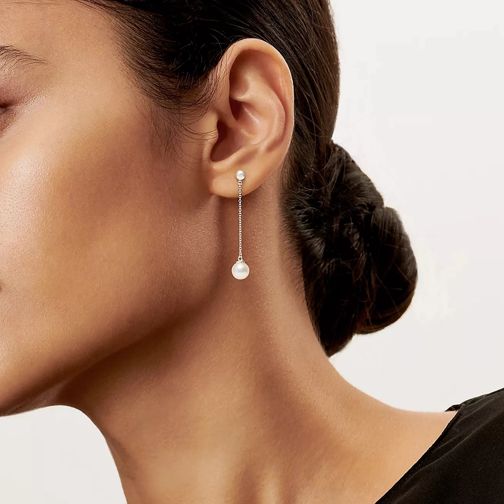 Серьги из серебра с жемчугом, Tiffany 💠 ZIGFELD, Единственные в наличии