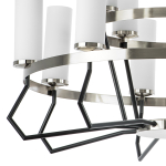 723125 Люстра FLUME 12х40W E14 ЧЕРНЫЙ МАТОВЫЙ/НИКЕЛЬ