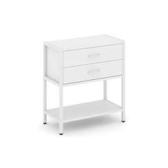 Shelf System Односекционный стеллаж двухярусный с ящиками SN.STM-212 Белый/Металл Белый 810*400*879