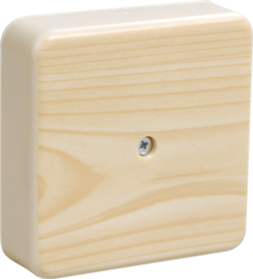 Коробка распаячная КМ41216-04 для открытой проводки безгалогенная (HF) 75х75х28мм сосна (6 клемм 6мм