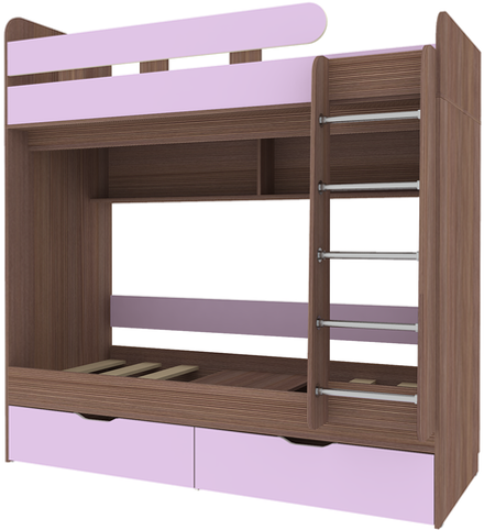 Двухъярусная кровать КарИВи Юниор 5 80x160 Бодего Темный Ирис