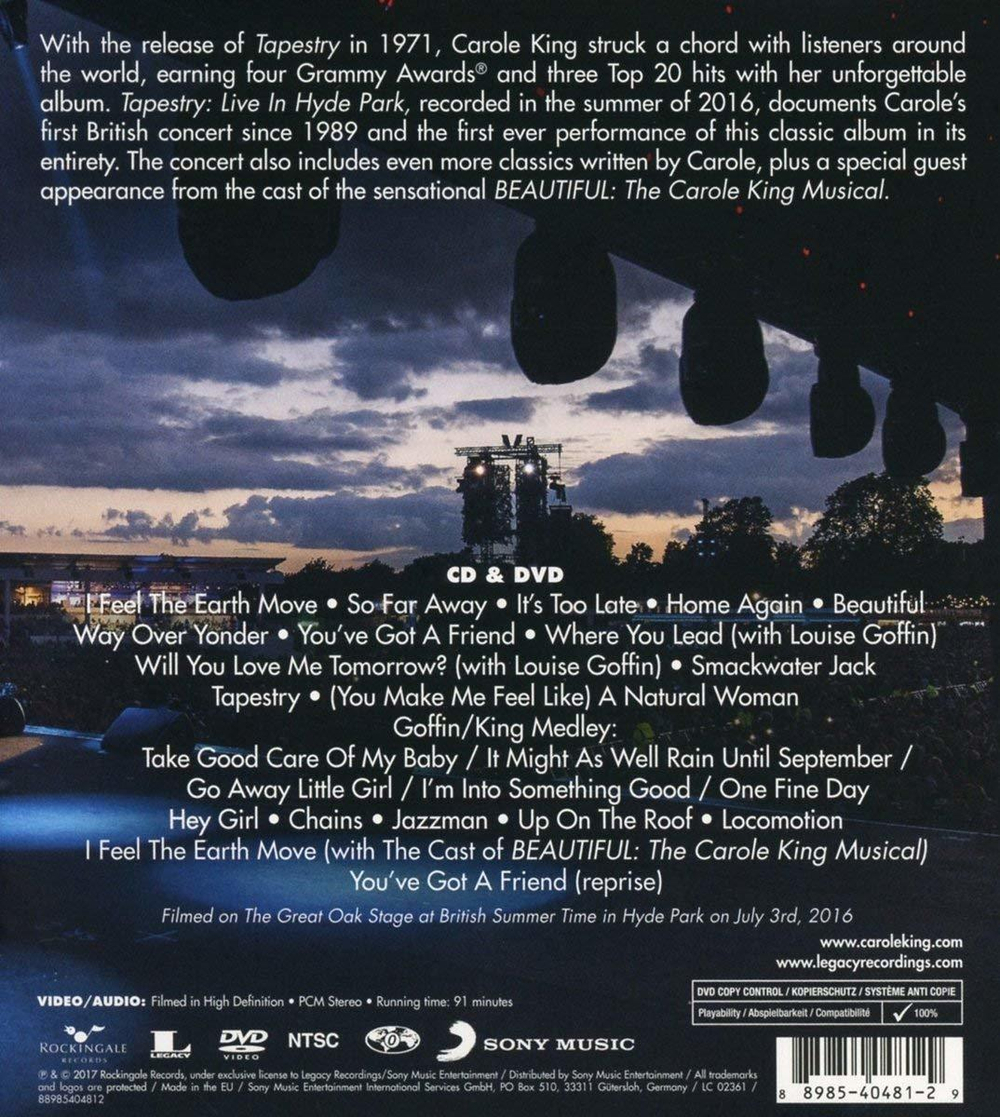 Carole King / Tapestry: Live At Hyde Park (CD+DVD)
