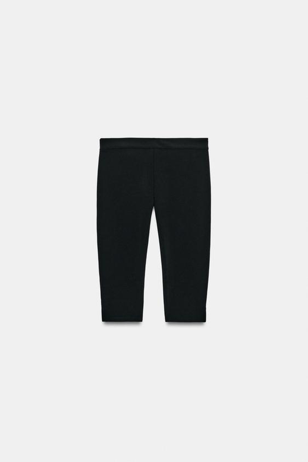 ZARA ЭЛАСТИЧНЫЕ БРЮКИ КАПРИ, ЧЕРНЫЙ