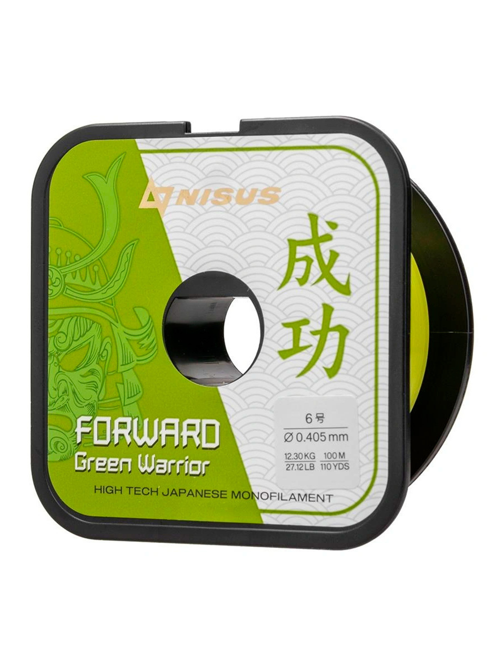 Леска для рыбалки Nisus FORWARD Green Warrior Nylon 0,309mm/100m (N-FGW-0309-100)