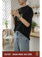 Футболка с вышивкой черная Несвятой