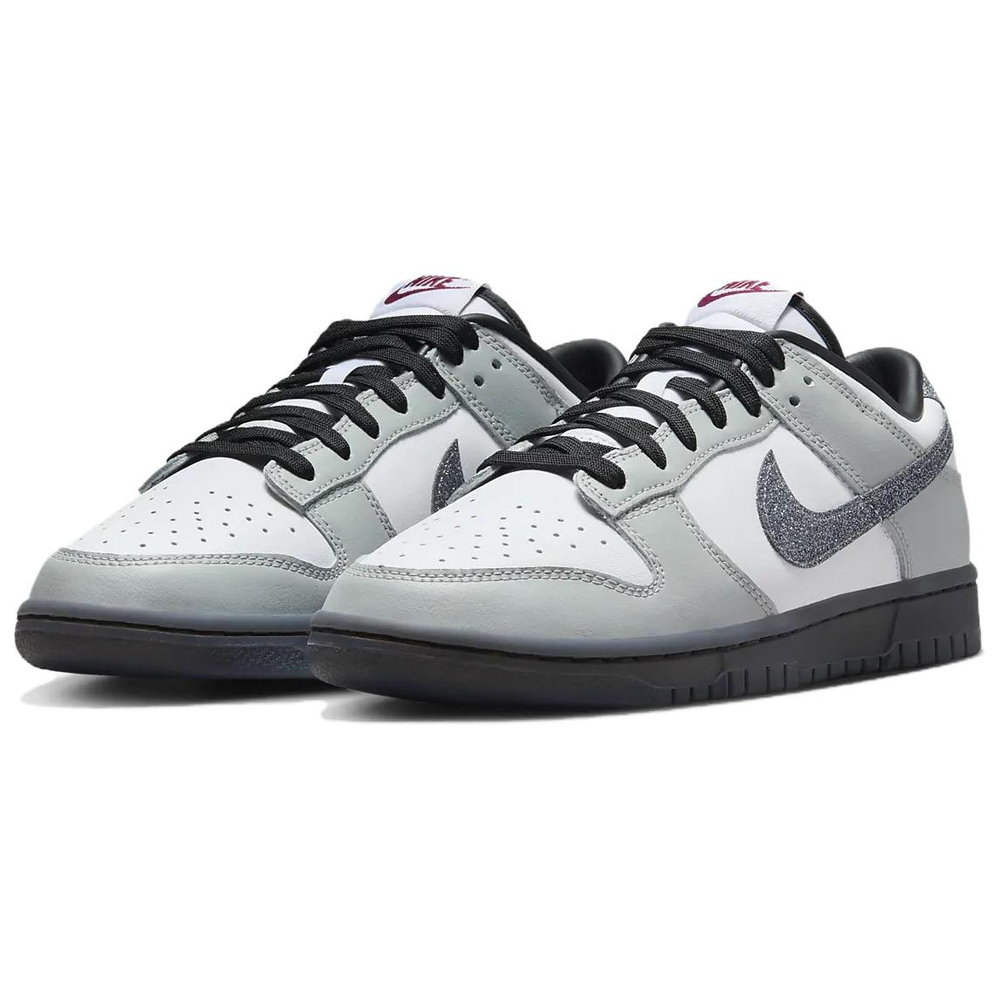Nike Dunk Low Lx Glitter Swoosh White Light Smoke Grey Women's