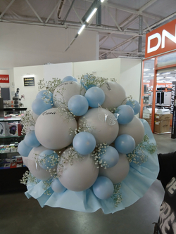 Вау букет в голубой гамме, размер L