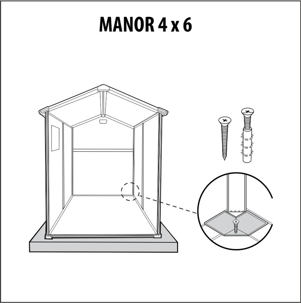 Пластиковый сарай Keter Manor 4x6 beige