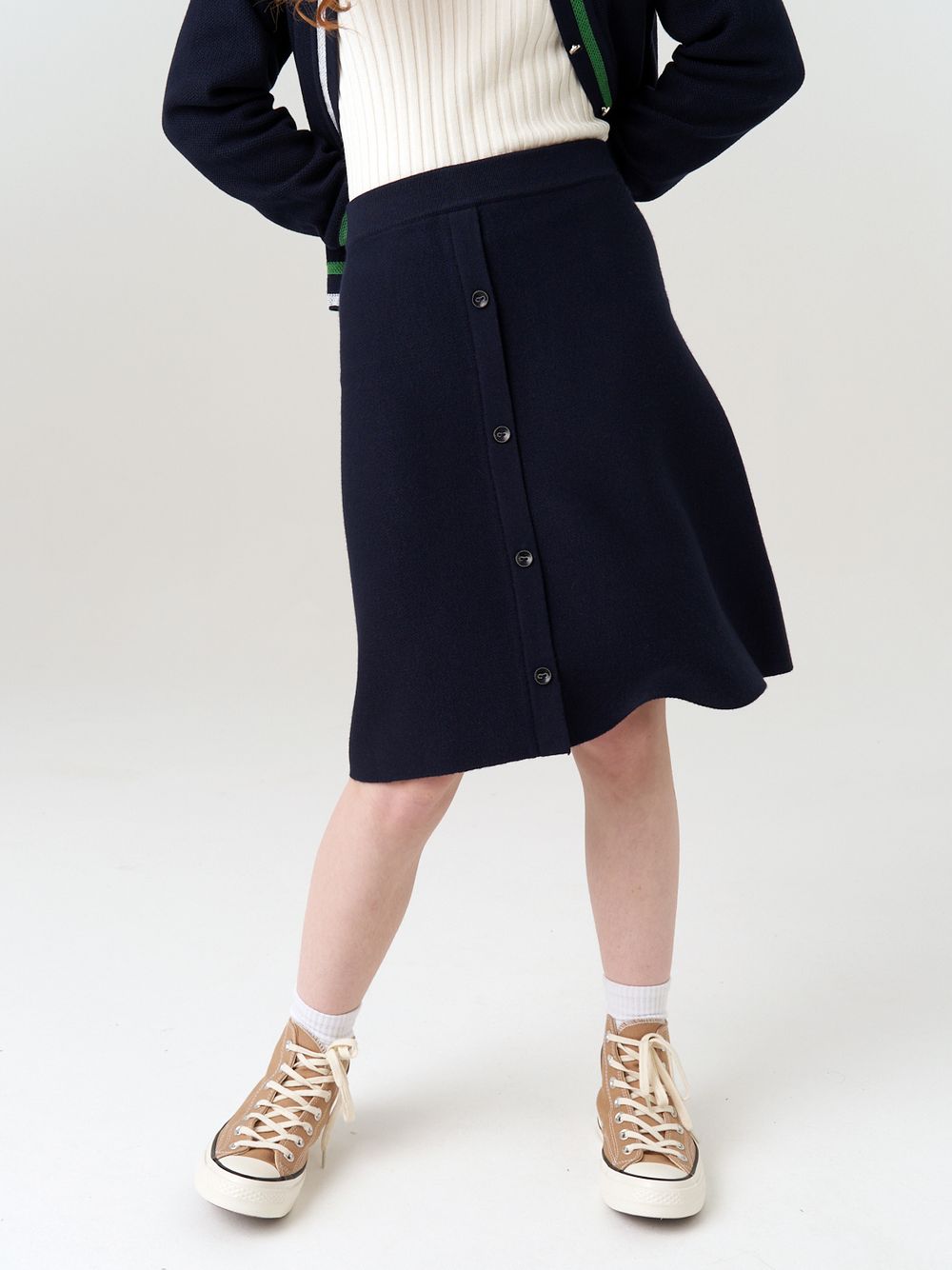 Юбка для девочки в школу AT927 синий