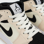 кроссовки Air Jordan 1 Mid Cream Black Wmns