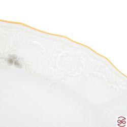 Блюдо овальное Bernadotte Серая роза золото 26 см