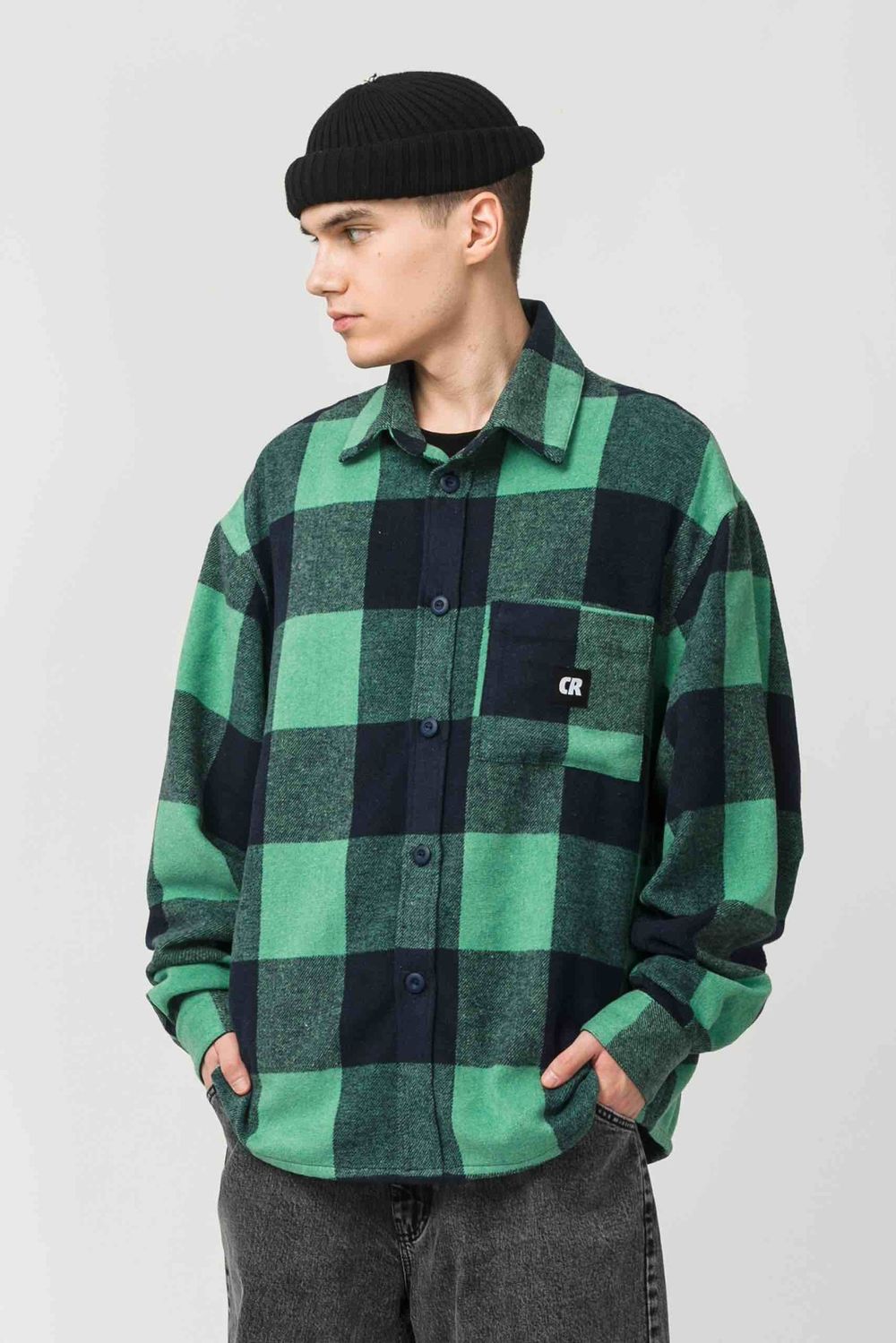 Рубашка Codered Harbor Wide Зеленый Бледный/Нэви