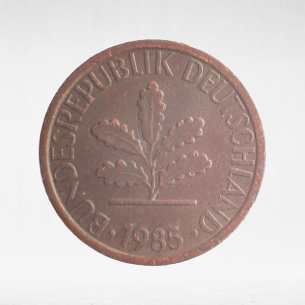 Germany, 1 Pfennig, 1985, (Hamburg Mint - "J"), VF