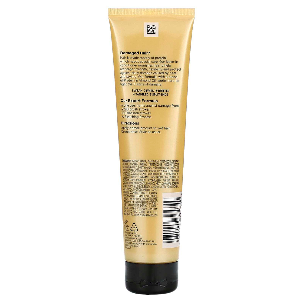 L'Oréal, Elvive, Total Repair 5, несмываемый кондиционер для восстановления протеина, для поврежденных волос, 150 мл (5,1 жидк. унц.)
