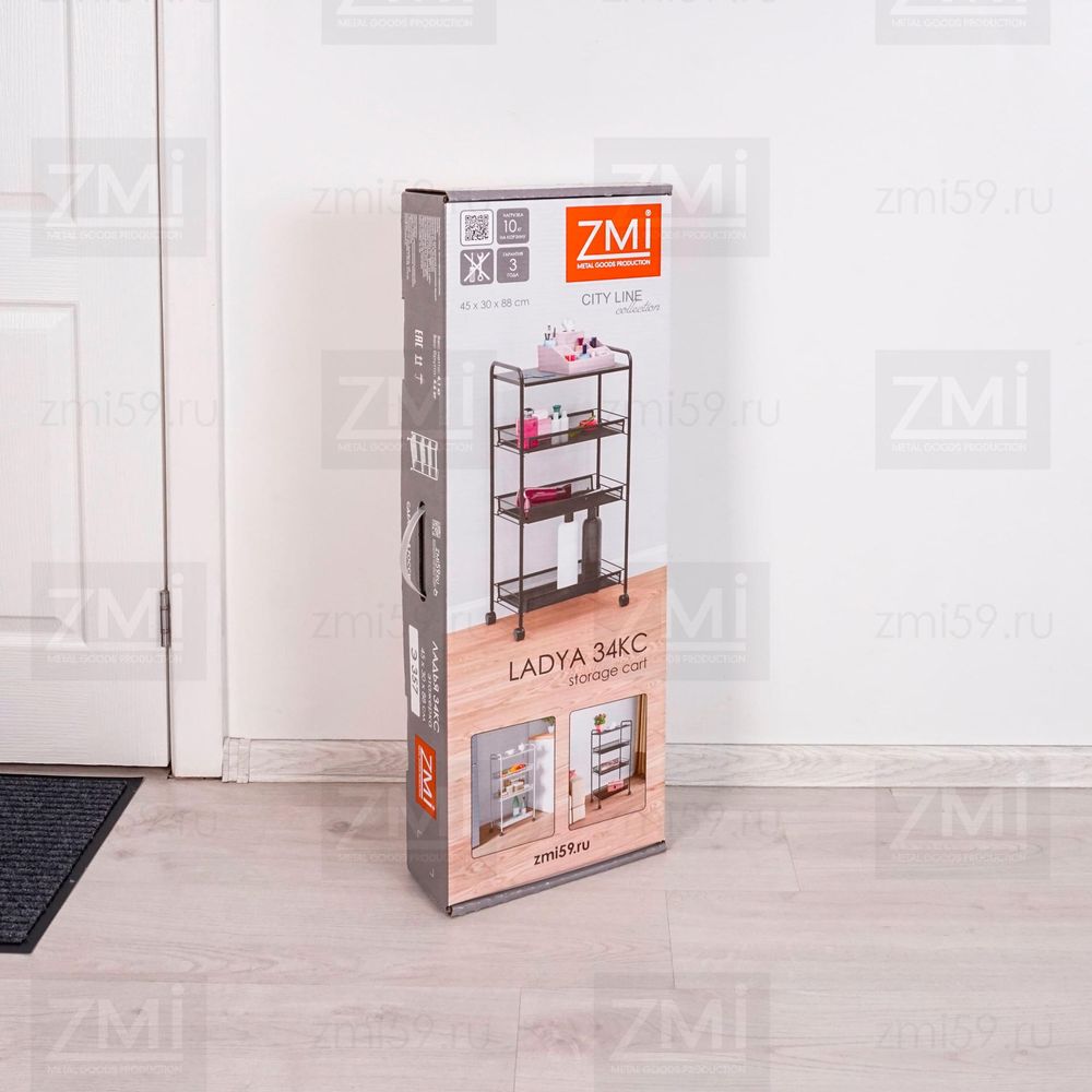 Этажерка "Ладья 34КС" (Черный)