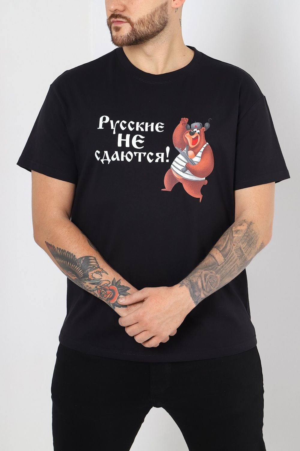 Фуфайка (футболка) мужская Герой-2 Виотекс ЧЁРНЫЙ