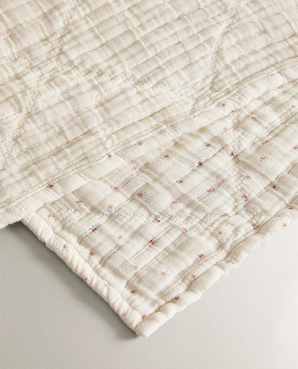 ZARA HOME ДЕТСКОЕ ПОКРЫВАЛО ИЗ МУСЛИНА, РОЗОВЫЙ