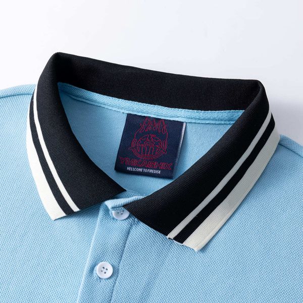 Поло голубое - фото 3