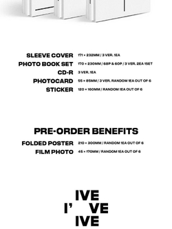 Альбом IVE - I'VE IVE 1st Album 3 Version SET