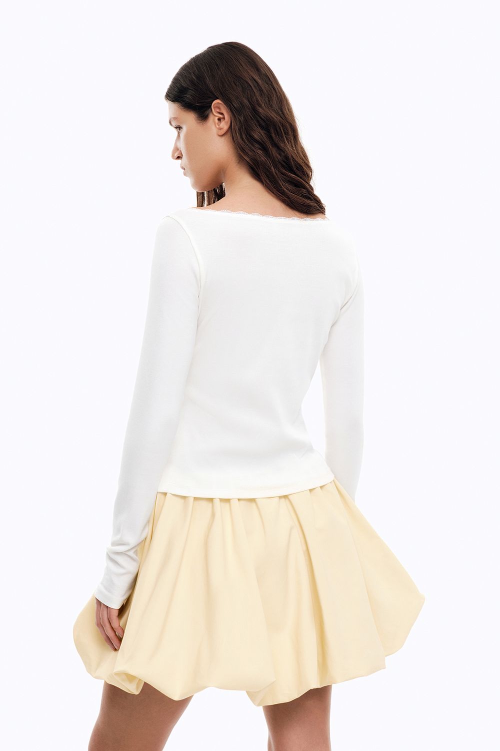 Лонгслив (Girlie), молочный