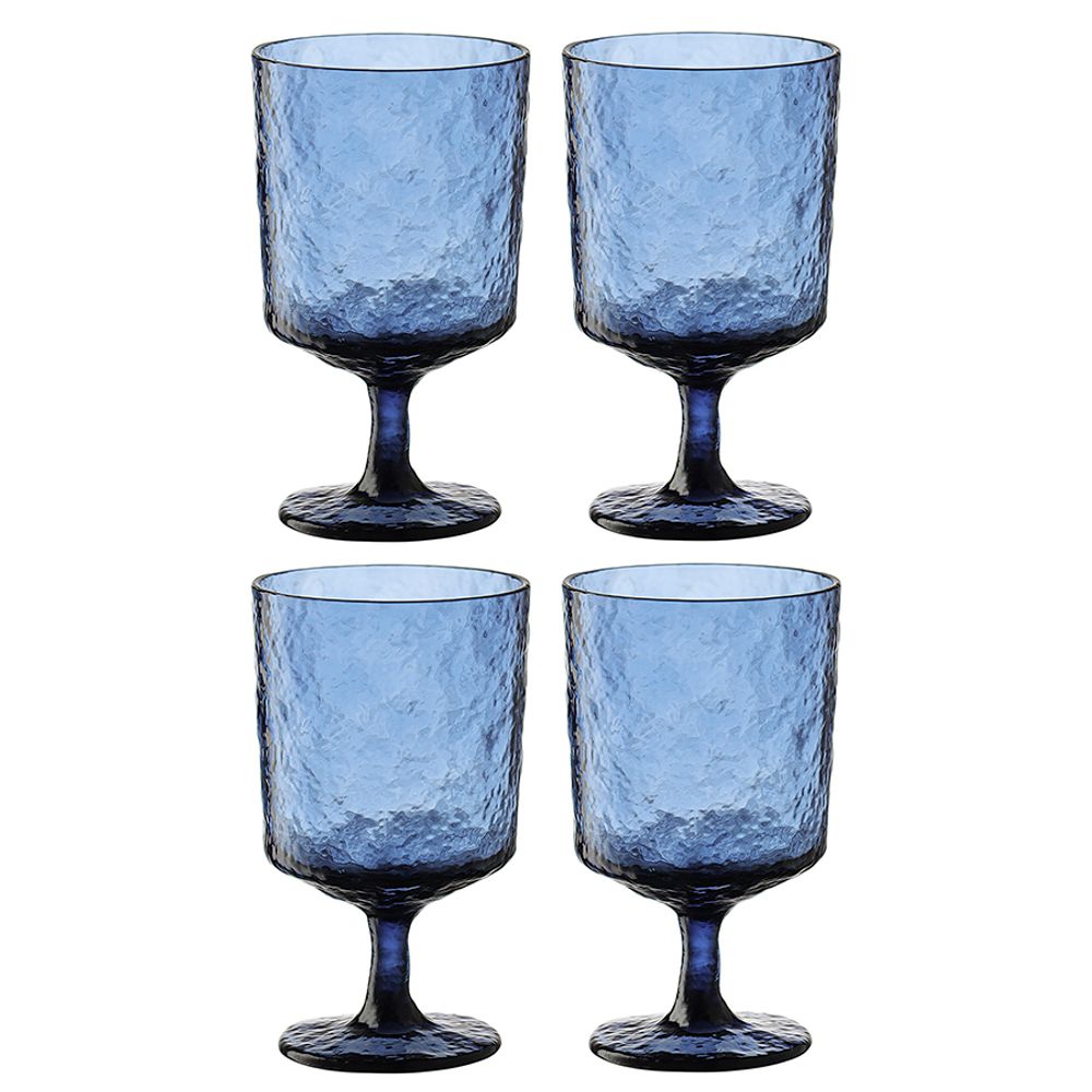 Набор бокалов из акрила Arctic для вина, 280 мл, синий, 4 шт.