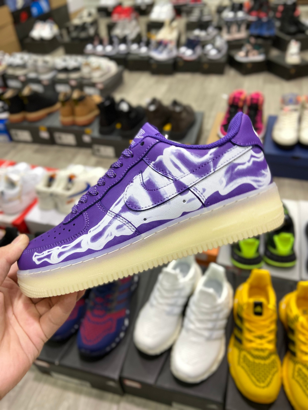 Nike Air Force 1 Low '07 QS Purple Skeleton Halloween