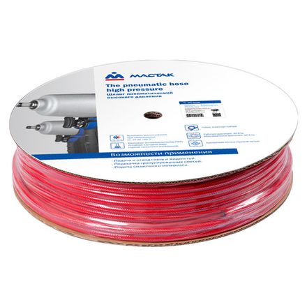 Цена на МАСТАК (684-08100) Шланг пневматический высокого давления 8х12 мм, бухта 100 м, поливинилхлоридный, гибкий