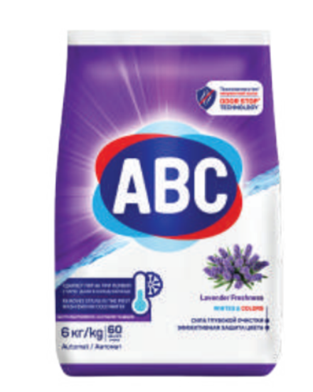 Порошок для стирки белья ABC Лаванда 6 KG * 1