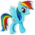 Шар (31"/79 см) Фигура, Милая пони Радуга