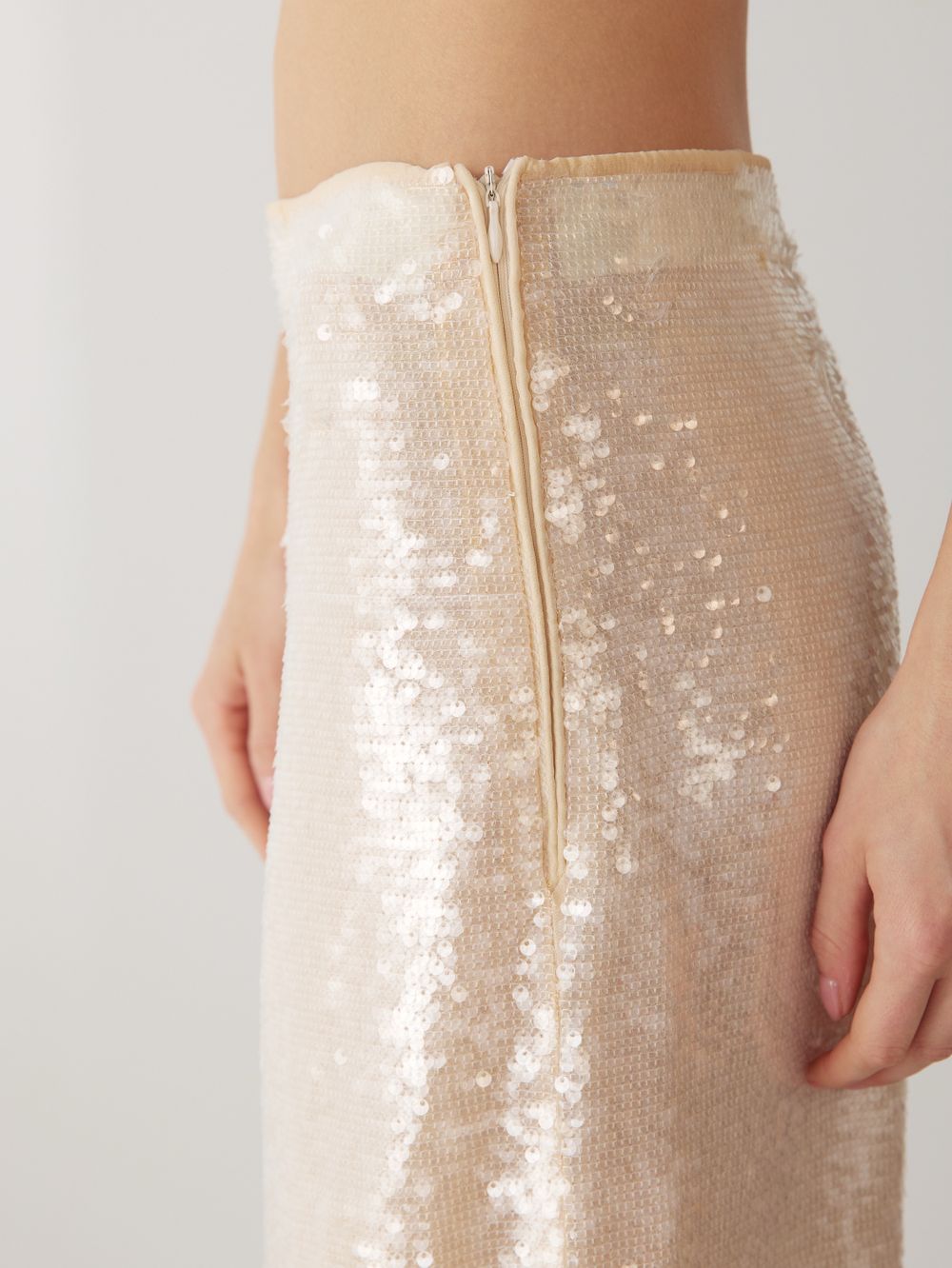 ЮБКА В ПАЙЕТКАХ PASTEL BEIGE