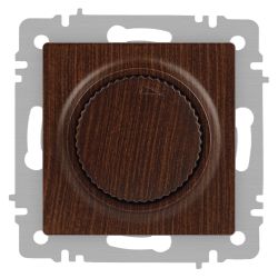 Светорегулятор Intro Accent 6-401-10 поворотный, 600Вт 230В, IP20, СУ, венге | Intro