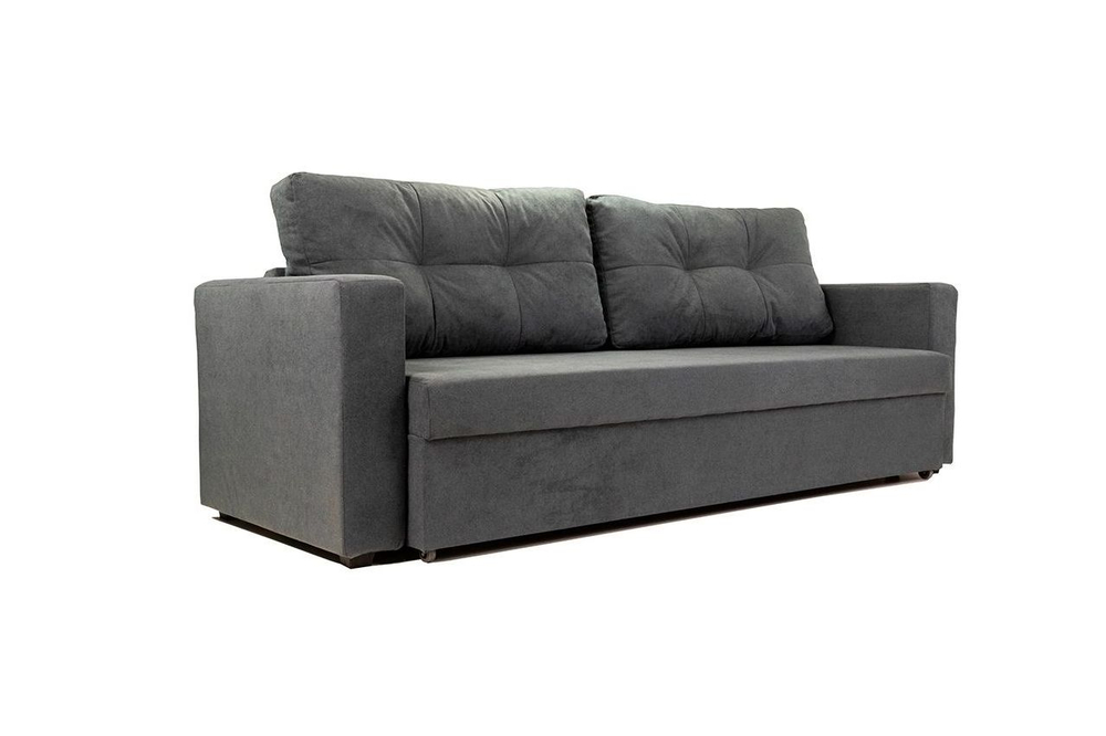 Диван прямой Аракуль 2 Велюр Омега 32 серый