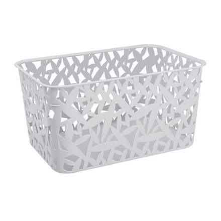 Корзинка д/хранения IDILAND Linden 3,2л 23х16х11см светло-серый ПП