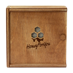 Мед в сотах HoneyForYou в подарочном деревянном пенале