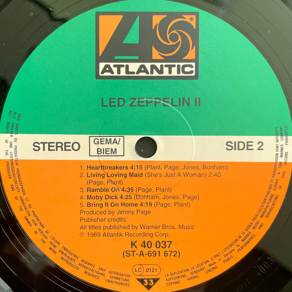 Led Zeppelin - Led Zeppelin II (Европа)