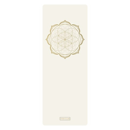 Каучуковый йога коврик Flower Gold Pro White 185*68*0,45 см